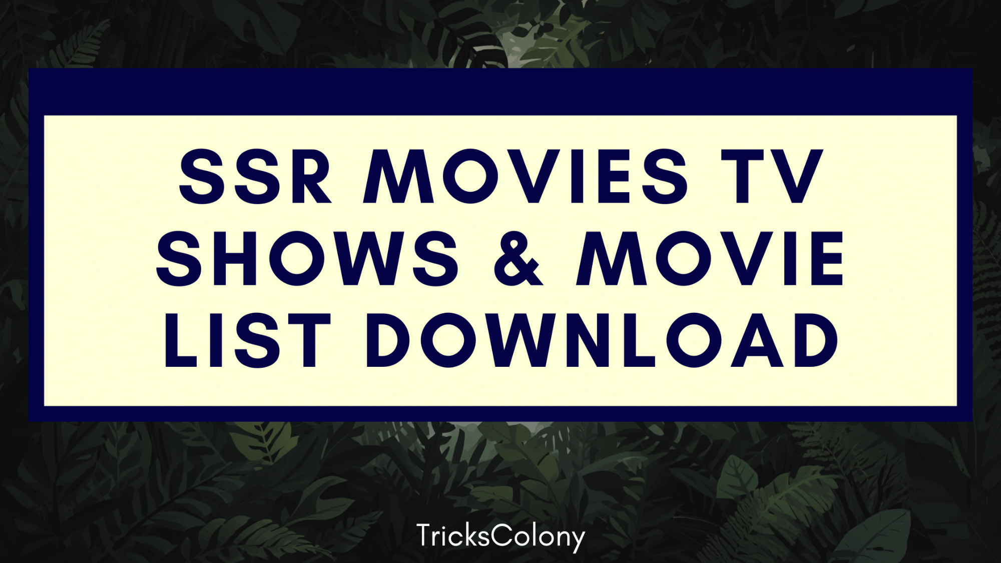 SSR Movies TV Shows & Movie List Download 2026 3 ssr movies tv shows list download